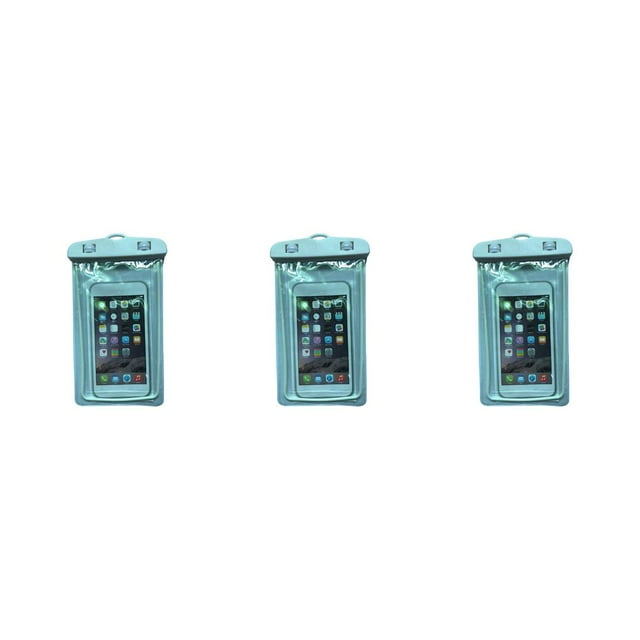 Transemion Waterproof Underwater Case Cover Bag Dry Pouch for Mobile Phone white 3Set