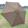 thumbnail image 4 of Parasol de Jardin Extérieur Couverture de Protection Solaire pour 2m 6 Nervures Kaki, 4 of 8