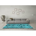 thumbnail image 3 of Ahgly Company Indoor Rectangle Abstract Light Blue Contemporary Area Rugs, 8' x 10', 3 of 4