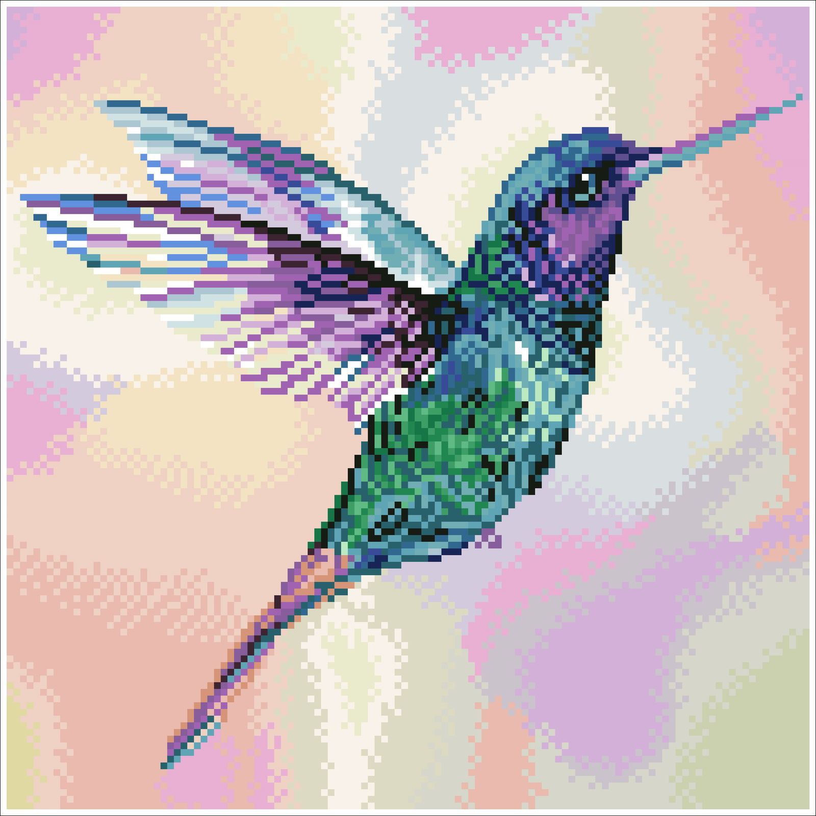 Diamond Dotz Hummm Along Hummingbird  Diamond Painting Kits for Adults - Diamond Art Kits a Relaxing Creative Craft Kit with Dotz Gems 12.6"x12.6"