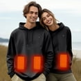 thumbnail image 5 of Fancifize Heated Hoodie for Men and Women Casual Fleece Sweatshirt Long Sleeve Drawsting Pullover Top Lightweight Fall Outfits, 5 of 5