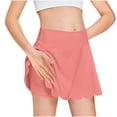 thumbnail image 2 of snilers Girls Tennis Skirt Flowy Running Skirts Built in Shorts Toddler High Waisted Athletic Skirt Skorts Summer Vacation Oufits for Kids 4-14 Years, 2 of 9