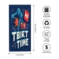 thumbnail image 3 of Vibrant Beach Towel with Playful Hammer & ' NOV ' Design Featuring Cartoon Characters & Bold ' TBIERT TIME ' Text - Perfect for Pool & Travel, 3 of 6