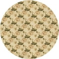thumbnail image 1 of Ahgly Company Indoor Round Patterned Cinnamon Brown Area Rugs, 5' Round, 1 of 1