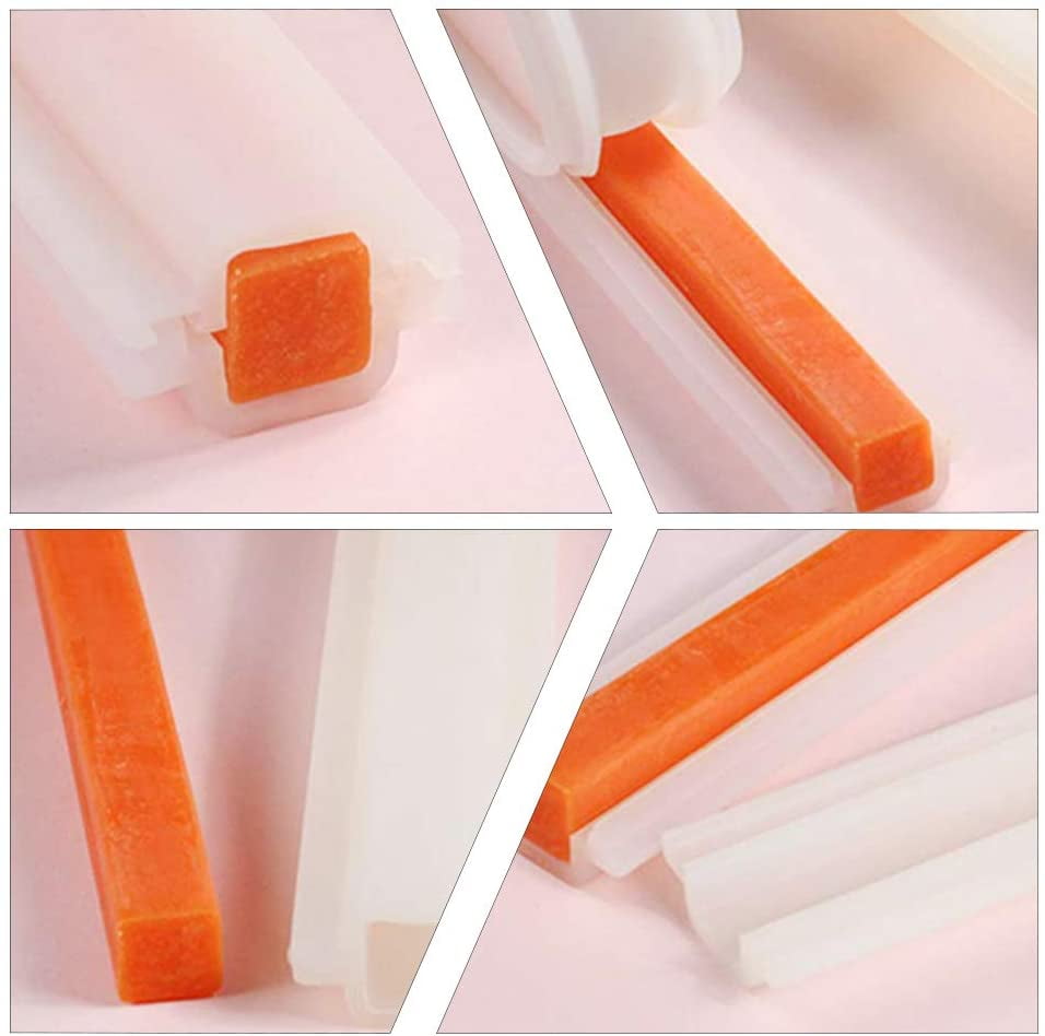 PH Star Silicone Molds Column Tube Embed Soap Handmade Soap Mold Candle Mousse Cake Making Supplies Tools for Christmas 4th of July Soap Making White