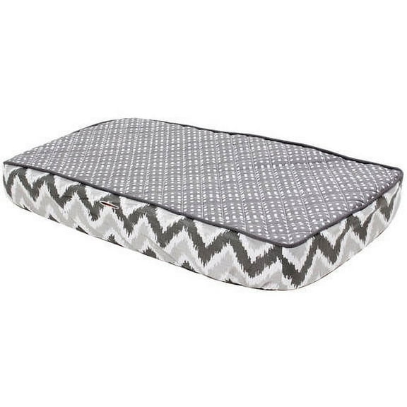 Bacati - Mix N Match Chevron/Dots Gray Neutral Quilted Changing Pad Cover