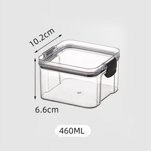 Clear Storage Box with Sealed Lid Large Plastic Leak-proof Food Bins Storage Tank Refrigerator Food Grains Organizer New