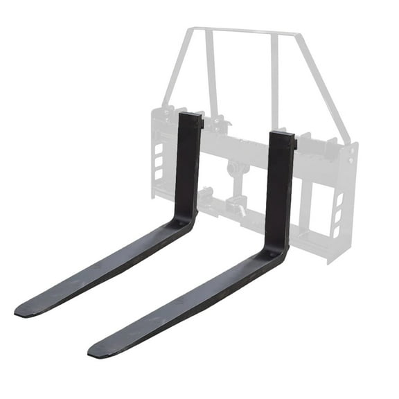 48" Pallet Fork Blades for Frame Attachment - Black Powder Coated, Sold in Pairs