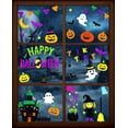 thumbnail image 2 of 6pcs Halloween Gel Window Clings - Pumpkins Witch Bats Spider Window Decors, 2 of 7
