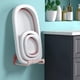 thumbnail image 5 of Colgador de Lavabo Plegable/montaje en Pared/soporte de Lavabo/estante de Lavabo Impermeable Sin Perforaciones Sin Costuras para Ducha, Inodoro, Cocin Rosado Soledad Estante para lavabo, 5 of 10