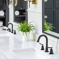 thumbnail image 2 of WOWOW 8 in. Widespread Double Handle Bathroom Faucet in Matte Black, 2 of 9