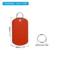 thumbnail image 2 of Uxcell Aluminum Blank Tags Rectangle Metal Stamping Blanks Pet ID Label with Key Rings Red 10Pcs, 2 of 6