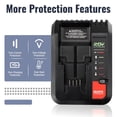 thumbnail image 2 of BDCAC202B Fast Charger Compatible with Black and Decker 20V 12V Battery LBXR20 LBX4020 LBX20, 2 of 3