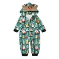 thumbnail image 3 of Odeerbi Christmas Onesie Pajamas for Family Holiday Sleep Jumpsuit Long Sleeve Family Christmas Pajamas Matching Sets Infant Fashion Lattice Print Plush Jumpsuit Sleepwear PJs Set Green, 3 of 5