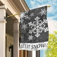 thumbnail image 5 of Let It Snow Winter Gray Snowflakes Decoration Vertical House Flag Holiday Farmhouse Party Outdoor Yard Banner 28" x 40", 5 of 6