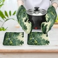 thumbnail image 6 of Waterfall Oven Mitts And Pot Holders Sets of 4 Oven Gloves Set Potholders for Kitchen Cooking Baking Grilling Anti Scald Hot Pads And Heat Resistant, 6 of 6
