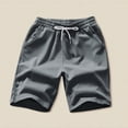 thumbnail image 2 of Cargo Shorts for Men Summer Fashion Trend Casual Comfortable Solid Mesh Beach Bottom Shorts Grey, 2 of 7