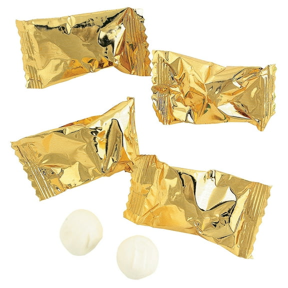 Fun Express - Gold Buttermints - Edibles - Mints - Buttermints - 108 Pieces