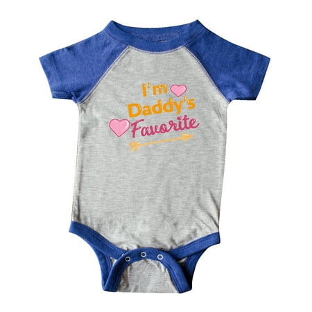 

Inktastic I m Daddy s Favorite with Arrow and Hearts in Pink Gift Baby Boy or Baby Girl Bodysuit