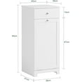 thumbnail image 2 of XiHuaZhaoChen Slim Tilt-Out Laundry Hamper Cabinet, Smal Pull-Out Bathroom Storage Unit with Shelf&Drawer, Narrow Hidden Basket Chest Bath Cupboard, White （large）, 2 of 11
