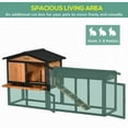 thumbnail image 4 of PawHut Wooden Rabbit Hutch Bunny House with Run, Slide-out Tray, Black, 69", 4 of 10