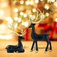 thumbnail image 6 of BMYJ Reindeer Figurine Set Black & Gold Decorative Deer Statues with Multiple Color Options for Indoor Home Decor Tabletop Offices Bedroom Living Room Shelf, Gifts, 6 of 6