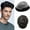 1B05# Natural Black With 5% Gray, variant on Toupee for Men 0.04-0.06mm Ultra Thin Skin Mens Toupee Hairpiece Human Hair Replacement Systems All V-Looped PU Toupee Hair for Men Natural Hairline Mens Hair Wig Units
