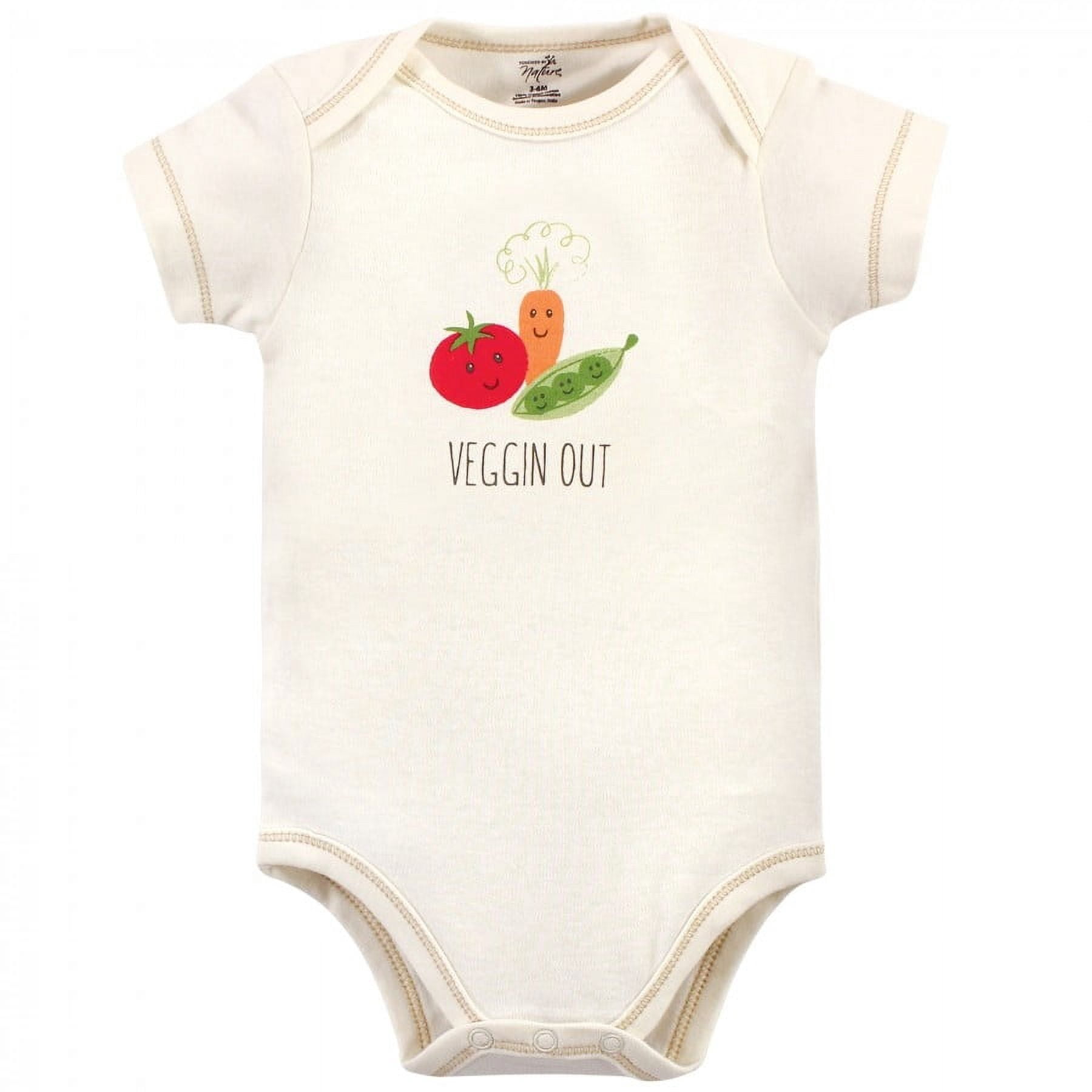 Touched by Nature Organic Cotton Bodysuits 5pk, Mushroom, Preemie