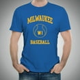 thumbnail image 5 of Milwaukee Classic Baseball Arch Basic Cotton T-Shirt - Small - Royal, 5 of 6