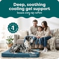 thumbnail image 2 of FurHaven Pet Products | Deluxe Cooling Gel Memory Foam Orthopedic Oxford Indoor/Outdoor Water-Resistant Bed for Dogs & Cats, Deep Lagoon, Jumbo Plus, 2 of 9
