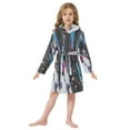 thumbnail image 6 of FORMRS Niños Bathrobe Unisex Hooded Robe Soft Plush Pajamas Sleepwear, Size 2-3T, Black, 6 of 7