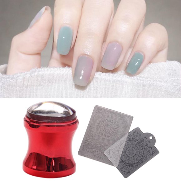 Plantillas de uñas Salvador estampador suave de silicona rojo