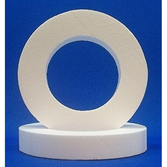 2 PC Set EPS Polystyrene Foam Wreaths 10" Floral Craft Rings