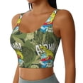 thumbnail image 2 of Naloa Surfing Dinosaur Sports Bras for Women, High Support Bra with Removable Pads, Comfortable - Small, 2 of 9
