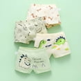 thumbnail image 2 of Splozh Boys Soft Boxer Briefs Dinosaur Boys Cotton Briefs Dinosaur Car Toddler Kids Underwear Boxer Brief 4 Pack Light Green,6-9 Years, 2 of 5