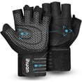 thumbnail image 1 of Guantes de entrenamiento ihuan ventilados para levantamiento de pesas con muñequera, 1 of 7