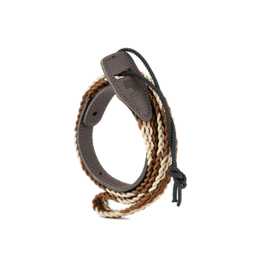 D'Addario 1" Braided Mandolin Strap - Brown/Cream