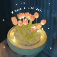 thumbnail image 1 of Luz de noche con forma de tulipán LED, luz de simulación de flores para dormitorio, luz para dormir, regalo de cumpleaños de Tanabata, luz de ambiente con flores para niña, 1 of 5