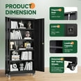 thumbnail image 6 of Letaya Metal Garage Storage Cabinets with Lock Door and Adjustable Shelves, Steel Tool Cabinets for Home,Office,Warehouse Organisieren (White, 75" H), 6 of 9