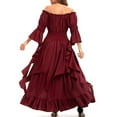 thumbnail image 6 of Victorian Dress Costume Women Gothic Witch Dress Medieval Wedding Dress Halloween Party Costumes Red XL, 6 of 6