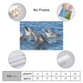 thumbnail image 2 of Beautiful Dolphins In The Gulf Of Eilat Canvas Art Poster And Wall Art Picture Print Modern Family Bedroom Decor Posters,Unframe-style,16x24inch(40x60cm), 2 of 8