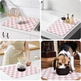 thumbnail image 6 of Checkered Dish Drying Mat for Kitchen Counter, Absorbent Non-Slip Coffee Mat, Heat Resistant Mat for Countertops Coffee Bar Decor 16" x 24" Pink, 6 of 8