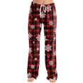 thumbnail image 2 of UDAUDU Womens Christmas Pajamas Pants Comfort Xmas Print Lounge Pants Elastic Waist Loose Fit Pajama Pants M, 2 of 6