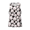 thumbnail image 4 of Fotbe Cute Baseball Pattern Men's Quick Dry Workout Tank Top Gym Muscle Tee Fitness Bodybuilding Sleeveless T Shirt Breathable Workout Shirt-Large, 4 of 9