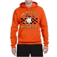 thumbnail image 2 of Wild Bobby No Diggity Boutta Bag it Up Ghost Bats Stars Pumpkin Halloween Orange and Black Halloween Unisex Hoodie Sweatshirt, Orange, 3X-Large, 2 of 6