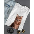 thumbnail image 3 of Cute Kitten Sits T-Shirt Women -SPIdeals Designs, Female 4X-Large, 3 of 4