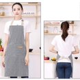 thumbnail image 4 of Stripe Bib Apron for Men Women Oil-proof Anti-foulings Lace-up Bib for Home Kitchen, 4 of 5