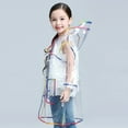 thumbnail image 6 of NOKIO Children'S Hooded Rain Jackets, Girls' Packable Rain Coats, Waterproof Shell Jackets For Kids, Children's Hooded Fashion Transparent Rainbow Thick raincoat Kids' Rain Trousers With Suspenders, 6 of 8
