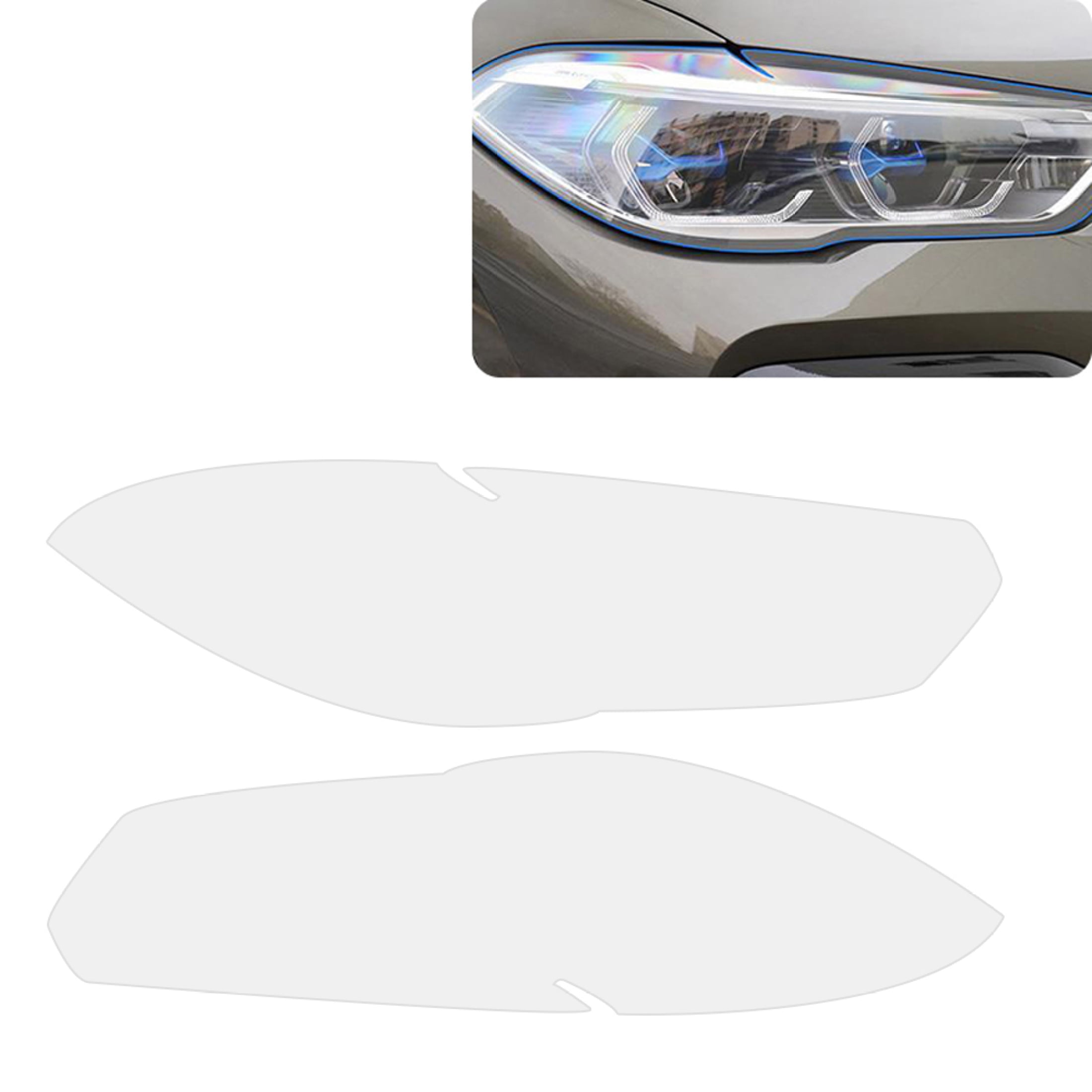 MoreChioce Car Headlight Film TPU Transparent Protective Film Car  Accessories Decoration for X6 2020-2022 Transparent