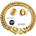 thumbnail image 2 of Gold Curb Chain Metal Dog Collar for Large Dogs, 16mm Thick Training Basic Dog Supplies, 2 of 7